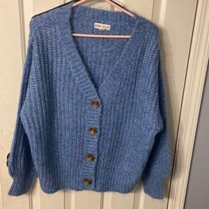 Blue Ava & Viv cardigan sweater size X